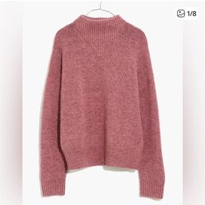 Madewell Dillon Mockneck Pullover Sweater Mauve